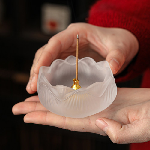 琉璃莲花线香插香座家用室内香炉