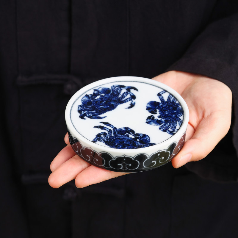 仿古青花璧行天下盖置壶承茶壶盖碗放置壶盖托隔热茶杯垫茶具配件,餐饮具,茶道/零配,淘宝优惠券,粉丝福利购,淘宝优惠卷