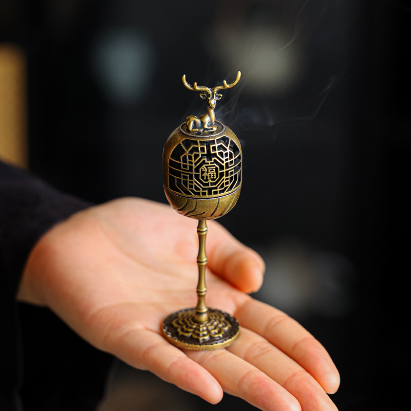 一鹿生花小香炉袖珍迷你香炉家用