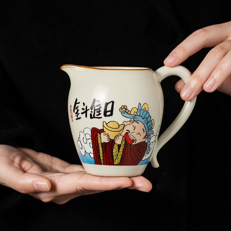 汝窑日进斗金公道杯家用高档分茶器大容量茶海公杯定制茶具配件
