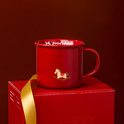 泥土故事摇摇马马克杯文创杯子