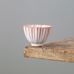 粉汝猪油冻莲影鸡心杯陶瓷茶杯个人喝茶专用杯子小容量主人杯建盏