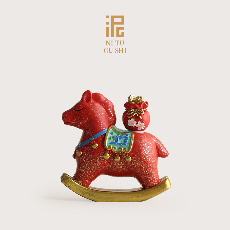 马上暴富茶宠精品可养摆件中式招财旋转唐马茶几桌面茶具茶盘配件,餐饮具,茶宠摆件,淘宝优惠券,粉丝福利购,淘宝优惠卷