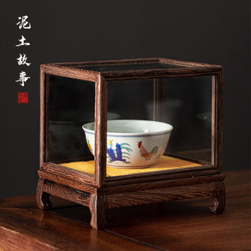 泥土故事手绘明成化斗彩鸡缸杯