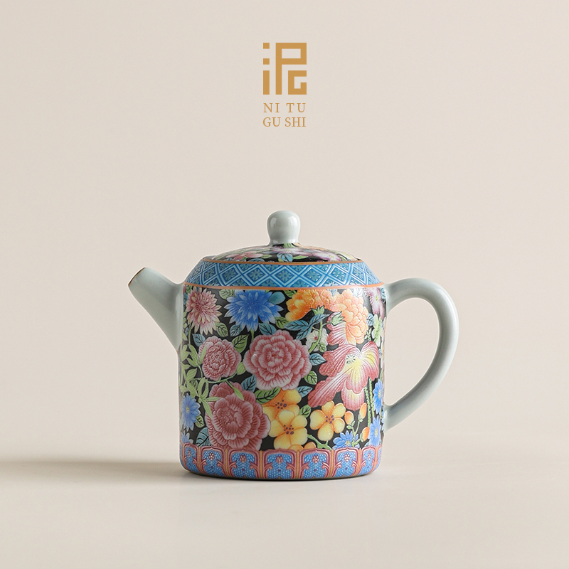 汝窑繁花似锦茶壶泡茶家用