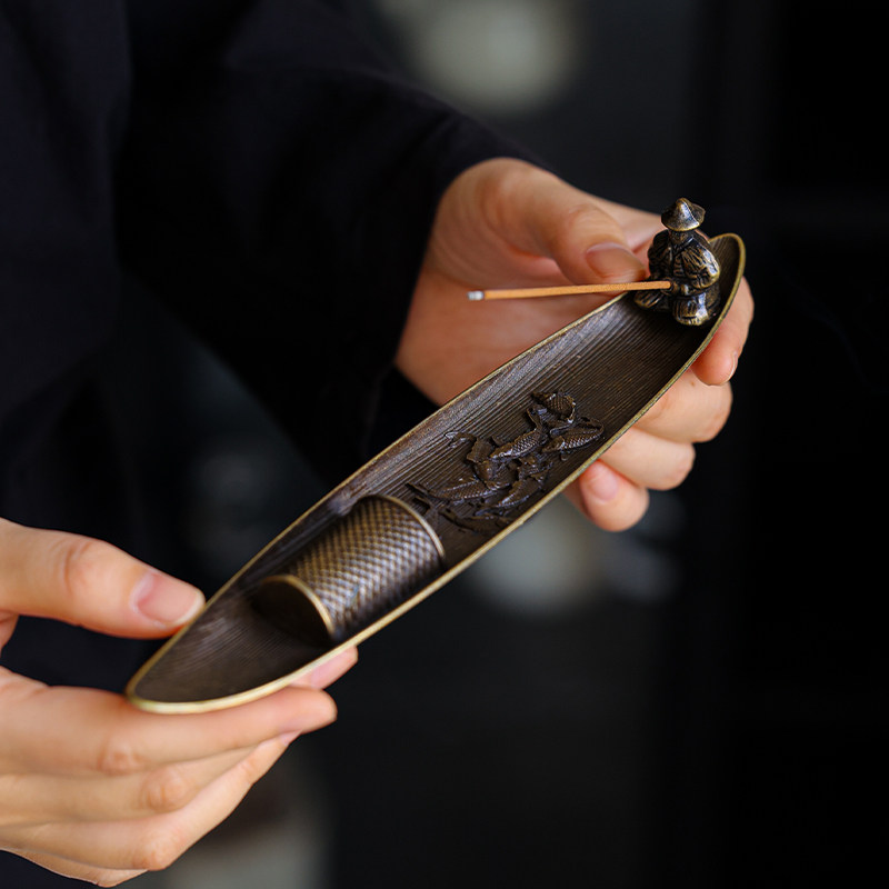 中式禅意渔翁垂钓香插香座家用室内线香小摆件熏香炉檀香炉线香炉,餐饮具,茶道/香炉,淘宝优惠券,粉丝福利购,淘宝优惠卷