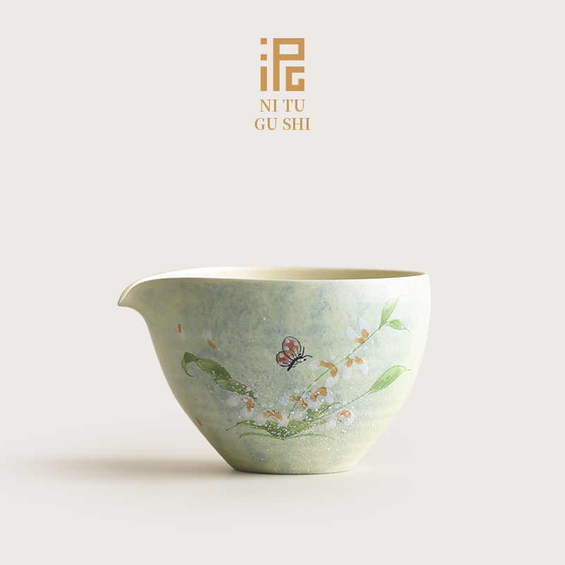 粉引手绘陶瓷公道杯2025新款茶海