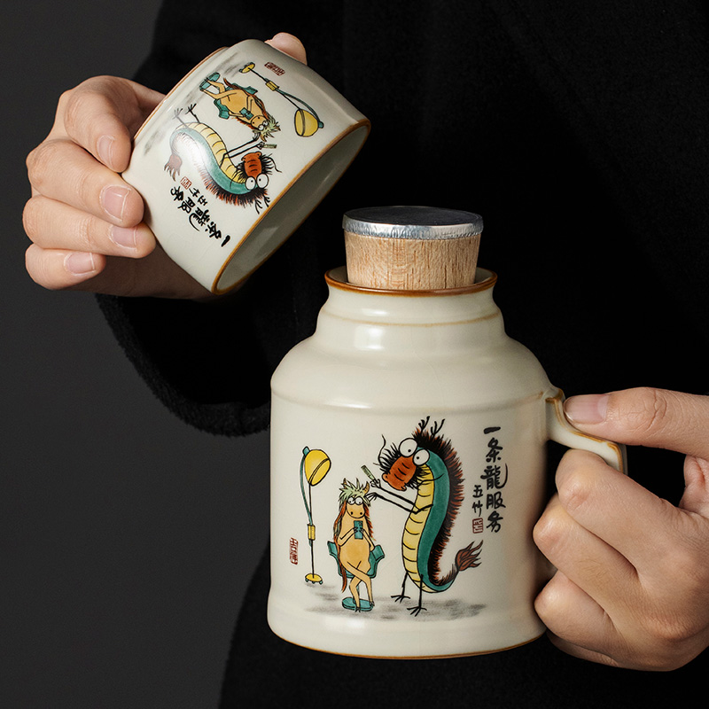 汝窑一条龙服务暖壶茶杯定制杯子