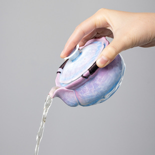 窑变结晶釉手抓壶盖碗茶杯单个定制高档防烫泡茶壶送长辈父亲礼物