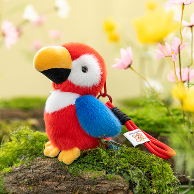 乖不点可爱文明小鸟毛绒公仔