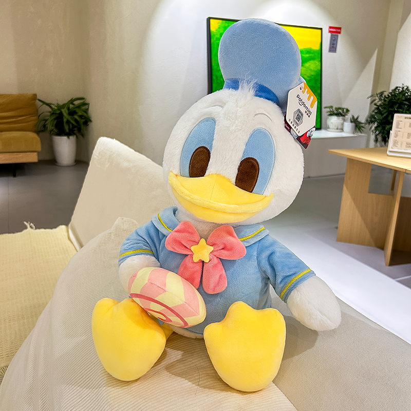 正版迪士尼唐老鸭黛西公仔棒棒糖毛绒玩具可爱玩偶娃娃抱枕包包女
