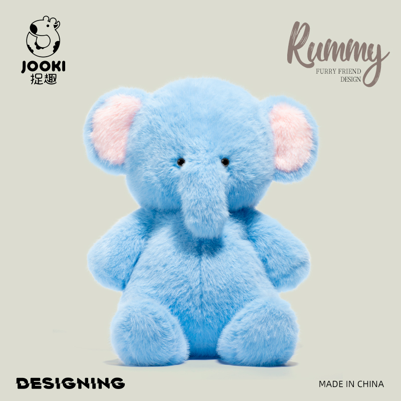 蓝色安抚大象公仔玩偶陪伴睡觉床上超软小象毛绒玩具布娃娃男女孩