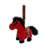 正版 可爱红色小马毛绒挂件书包包挂饰钥匙扣玩偶马年吉祥新年礼物