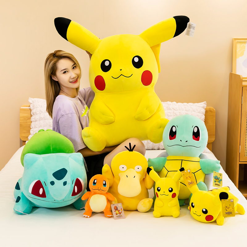 可达鸭睡觉可达鸭皮卡丘公仔