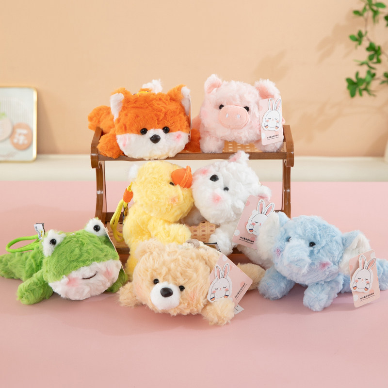 可爱趴姿动物毛绒小挂件儿童毛绒玩具钥匙扣桌面玩偶送女友礼物,玩具/童车/益智/积木/模型,毛绒/玩偶/公仔/布艺类玩具,淘宝优惠券,粉丝福利购,淘宝优惠卷