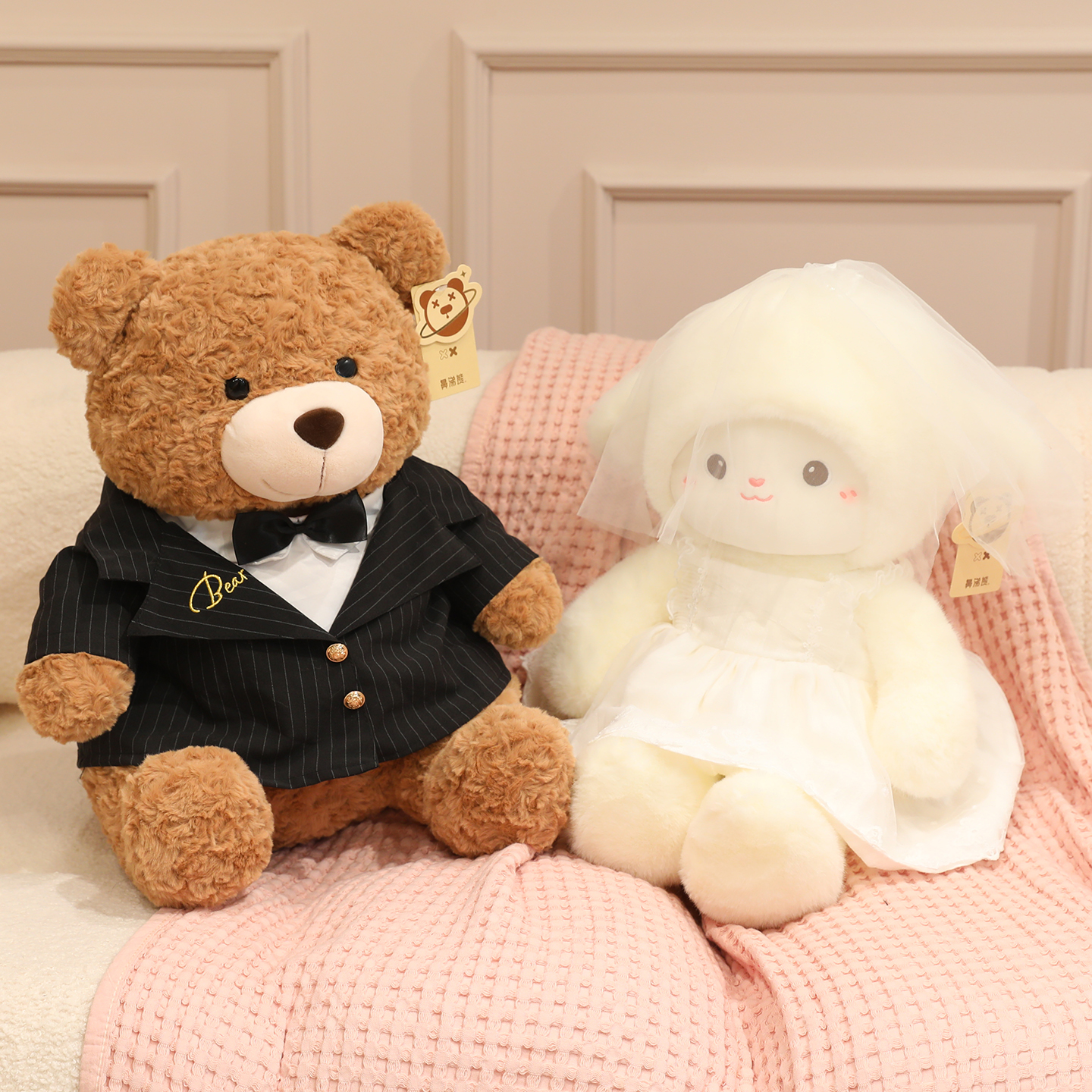 鼻涕熊情侣熊毛绒玩具