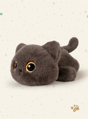 正版趴姿三花猫咪玩偶可爱暹罗猫黑色毛绒玩具娃娃抱枕超软女生萌