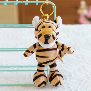 仿真丛林小老虎公仔小挂件抓娃娃机玩偶男生毛绒小吊坠摆件钥匙扣