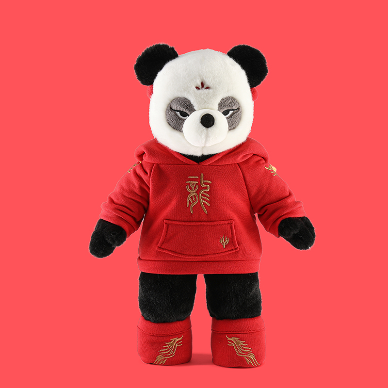 无畏熊龙年吉祥物熊猫玩偶