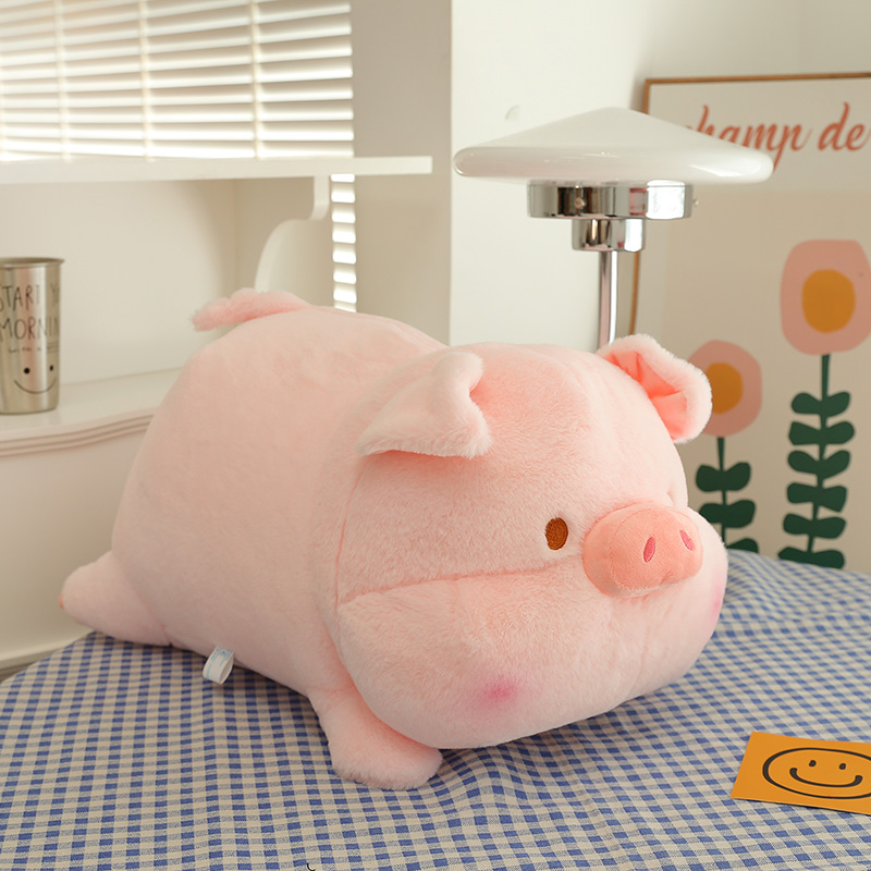 日本猪猪抱枕粉色趴趴猪公仔玩偶超软床上女生睡觉毛绒玩具情人节