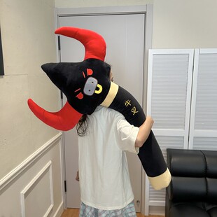 创意暗黑色牛牛叉子玩偶搞怪毛绒玩具抽象大抱枕丑萌男生款生日礼