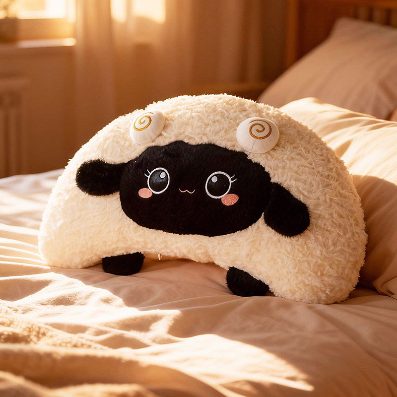 呆萌小山羊靠枕靠垫超软公仔