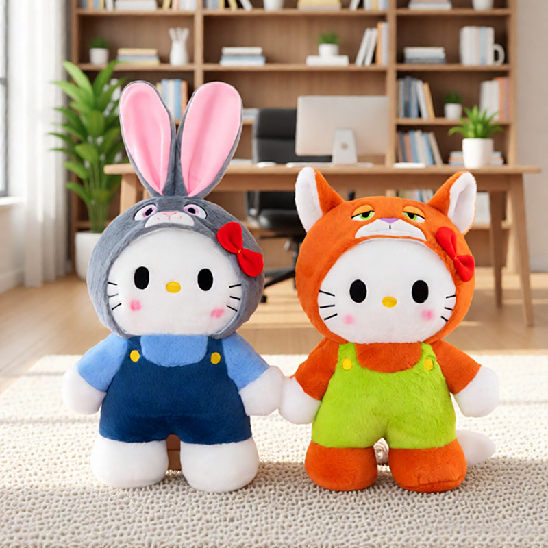 可爱卡通变身小猫兔子狐狸好朋友送闺蜜儿童男女孩生日礼物布娃娃,玩具/童车/益智/积木/模型,毛绒/玩偶/公仔/布艺类玩具,淘宝优惠券,粉丝福利购,淘宝优惠卷