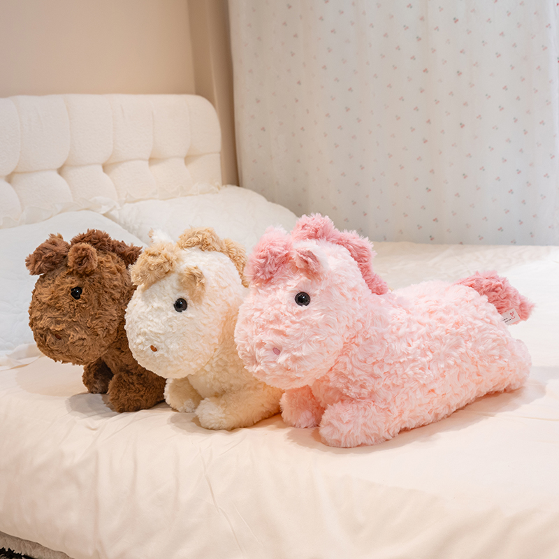 豆豆趴姿小马毛绒玩具公仔玩偶