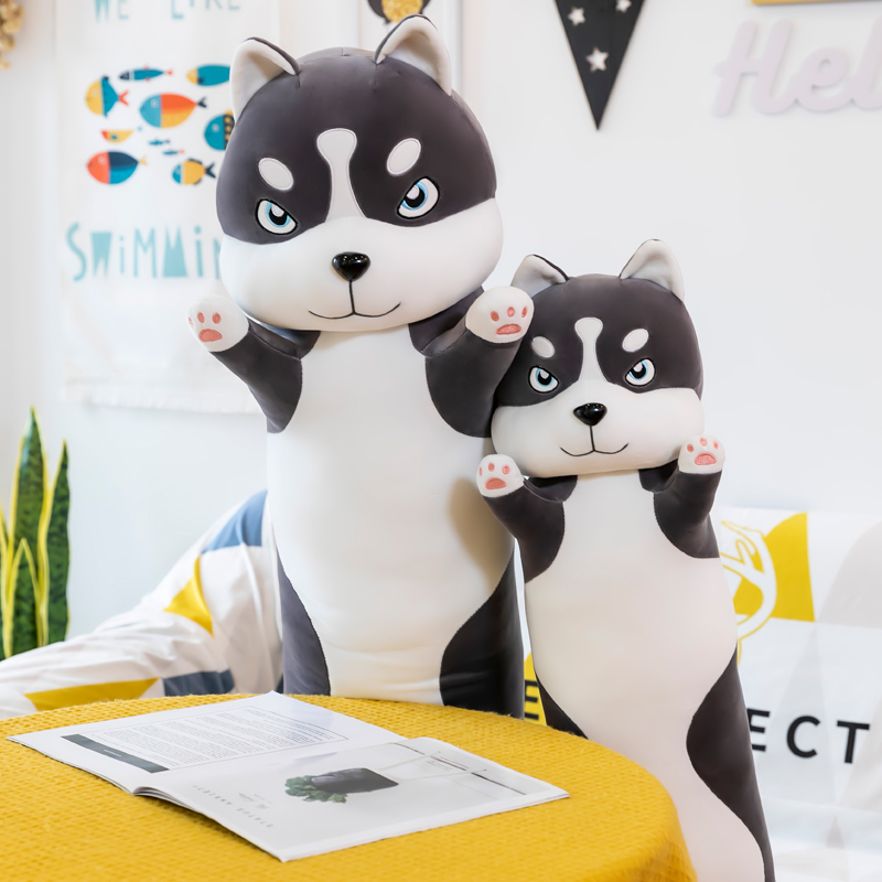 哈士奇毛绒玩具公仔夹腿男生款抱枕大睡觉专用床上狗娃娃玩偶女孩