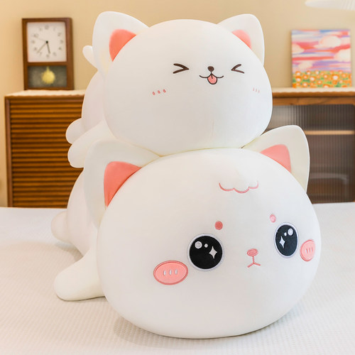 可爱猫咪抱枕女生睡觉夹腿侧睡