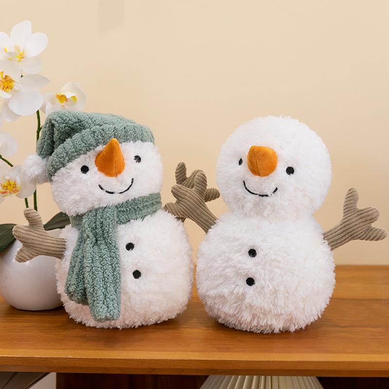 萨米蓝帽子雪人玩偶毛绒玩具