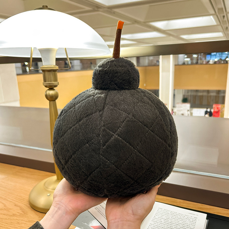 仿真炸弹圆滚滚球形雷毛绒玩具恶搞创意玩偶儿童礼物送朋友男友