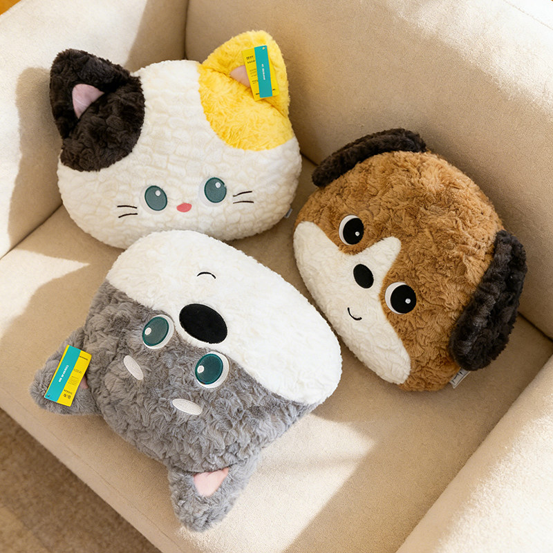 可爱卡通动物毛绒抱枕靠垫沙发床上装饰枕头动物造型女生睡觉枕头