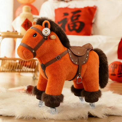 2026创意滑轮马毛绒玩具凳
