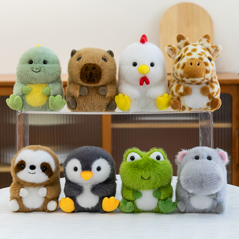 可爱卡通胖墩香味桌伴娃娃企鹅小鸡动物系列公仔摆件陪伴萌宠礼物
