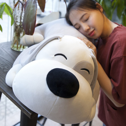狗狗公仔睡觉懒人可爱可爱超萌女