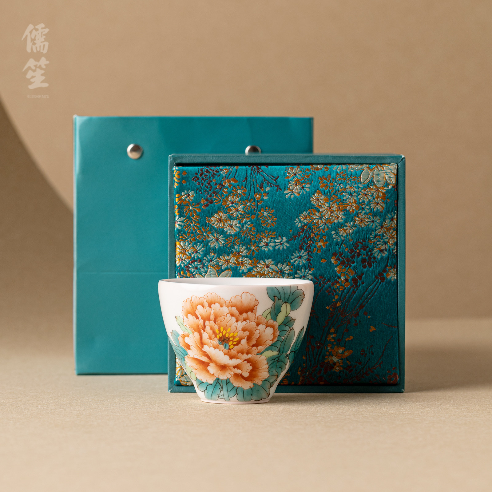 庄晓明高端手工手绘牡丹主人杯