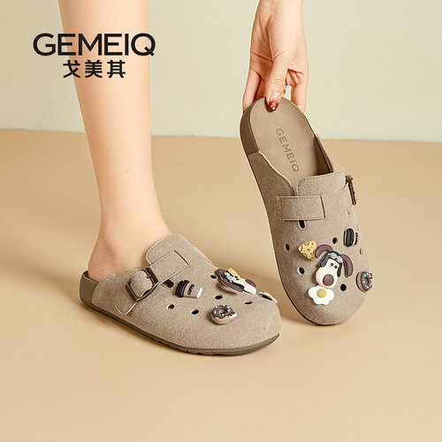 戈美其勃肯鞋软木鞋透气洞洞鞋