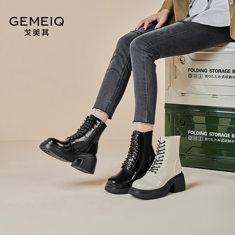 矮靴马丁靴戈美其短靴橡胶发泡