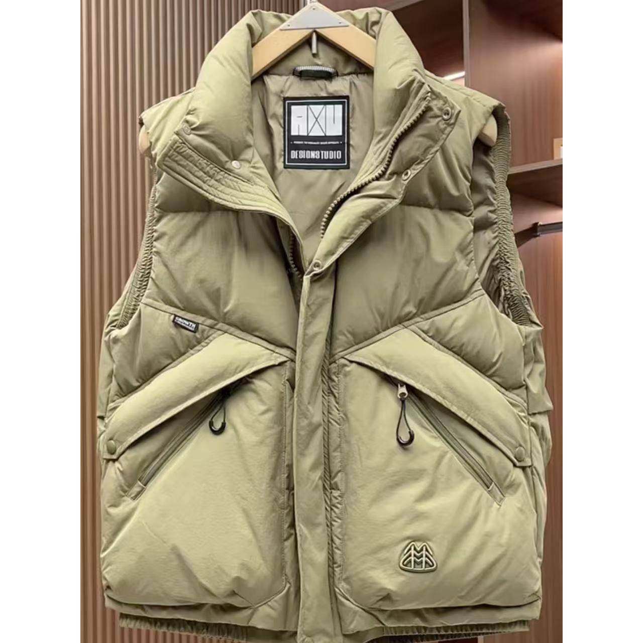 立领加厚羽绒马甲男士2025新款冬季潮流工装休闲男装保暖坎肩外套,男装,羽绒马甲,淘宝优惠券,粉丝福利购,淘宝优惠卷