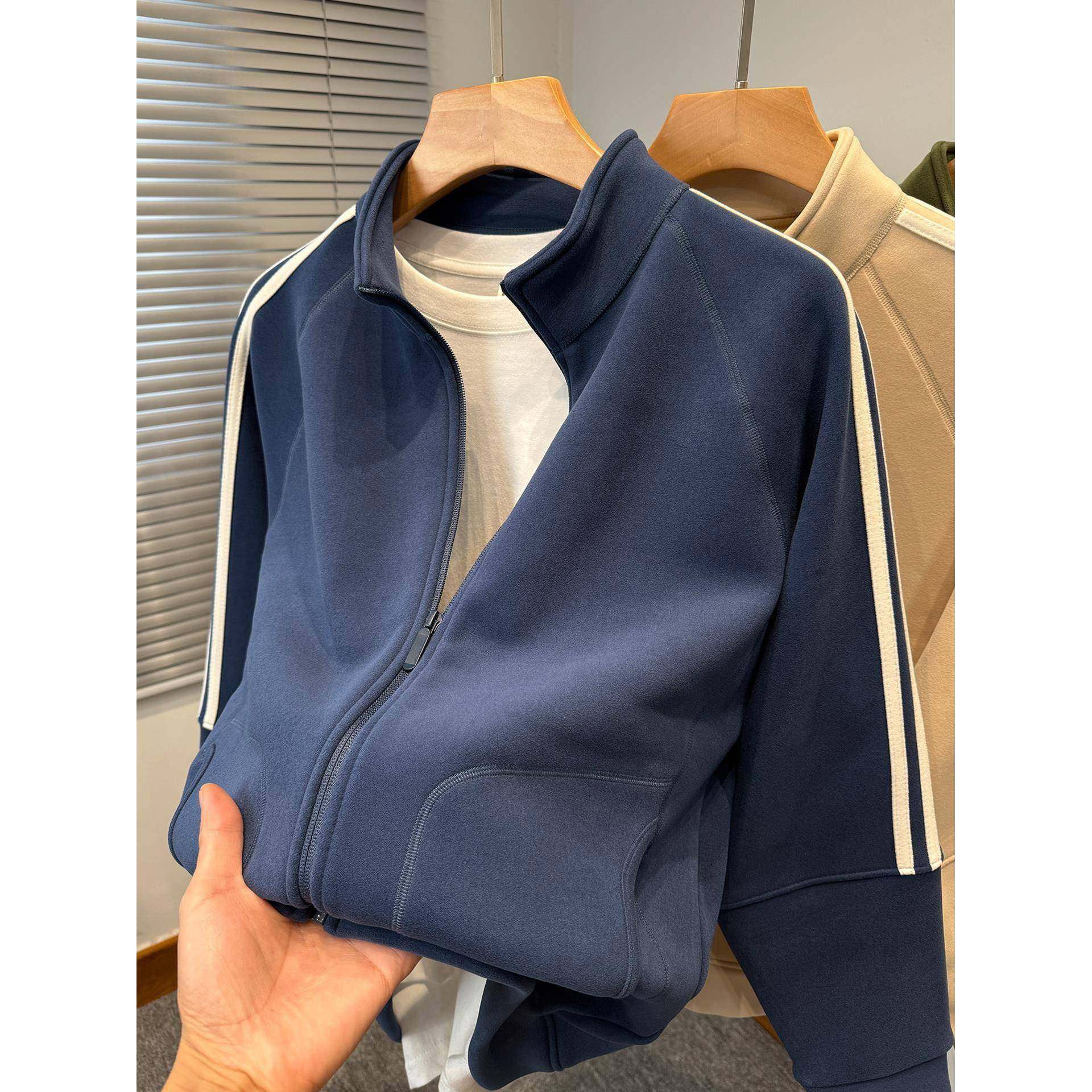 Mostarsea~男士新款加绒加厚卫衣奥粒绒立领外套运动休闲拉炼开衫,男装,大码上装,淘宝优惠券,粉丝福利购,淘宝优惠卷