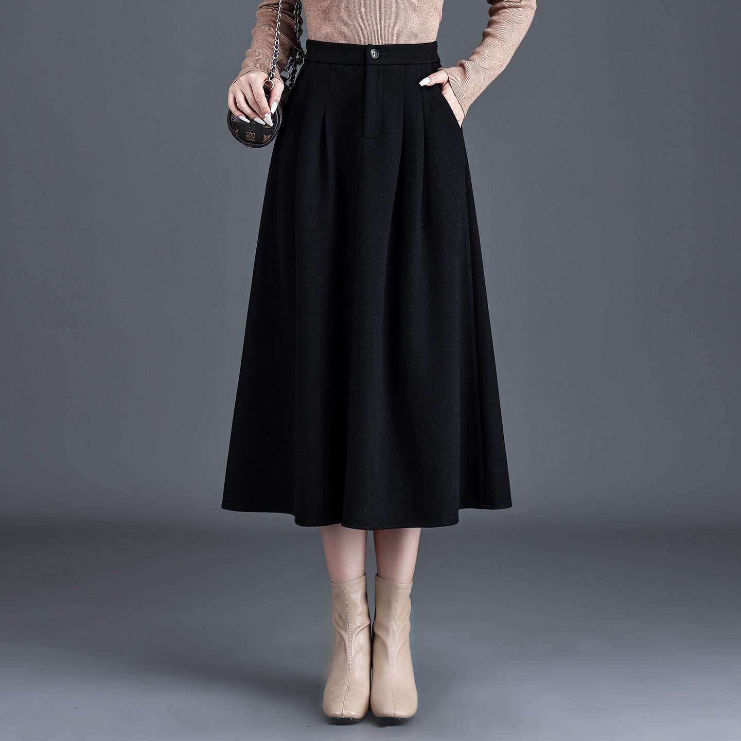 高端垂感小个子西装半身裙女秋冬2025新款高级感显瘦A字中长半裙