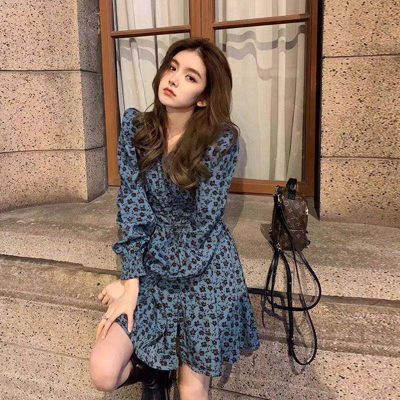 欧洲站2025春季新款花桔梗裙美丽网红甜美清凉风格法国女神风格连