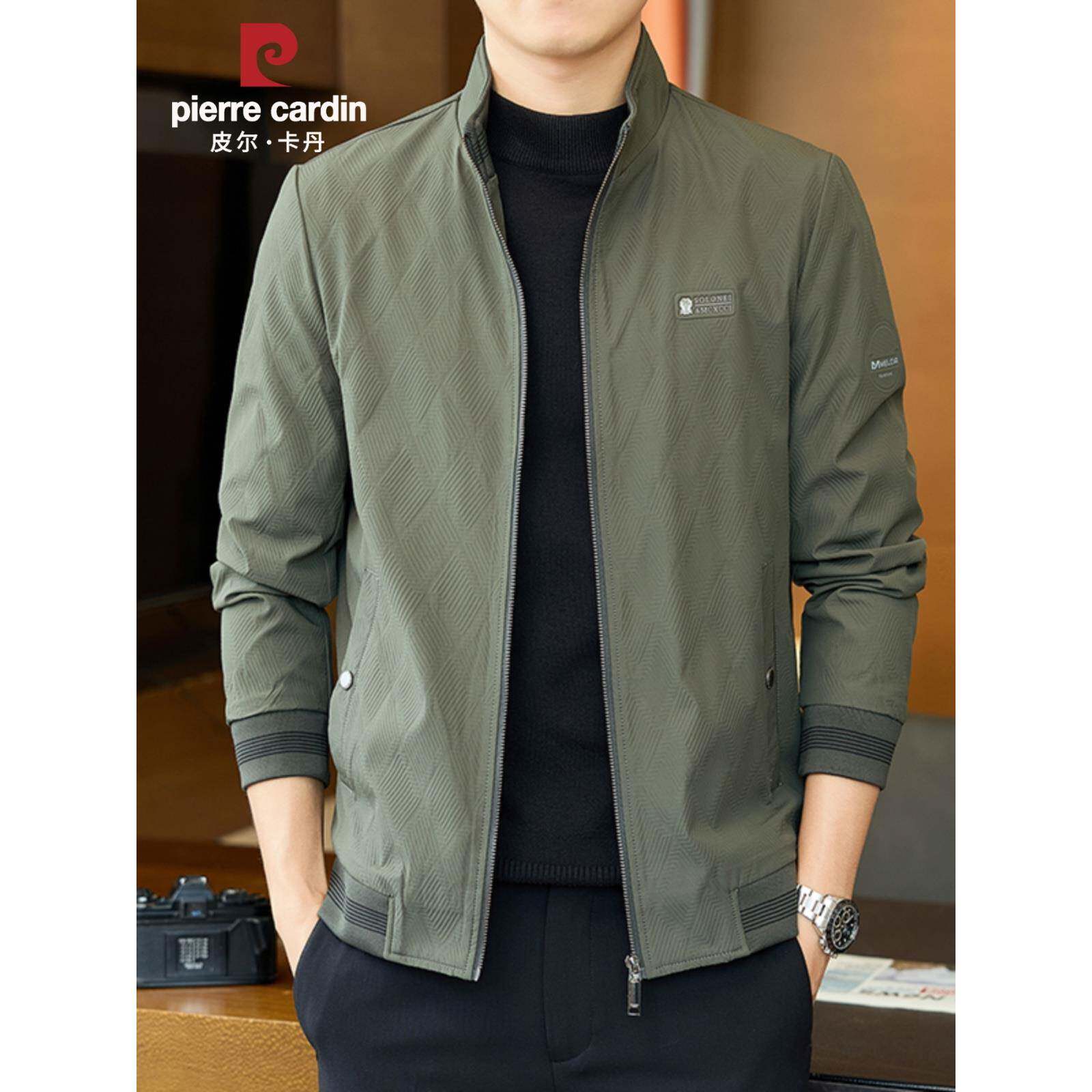 法国高端立领夹克男2025秋新款休闲时尚外套中年爸爸薄款百搭外套