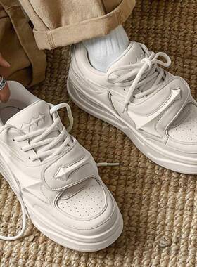 Trendsetters！厚底增高小白鞋丨情侣百搭日系休闲透气板鞋