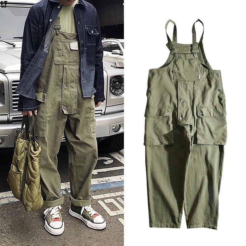 Madness Mdns Clot潮牌余文乐工装背带裤男宽松直筒吊带牛仔裤女