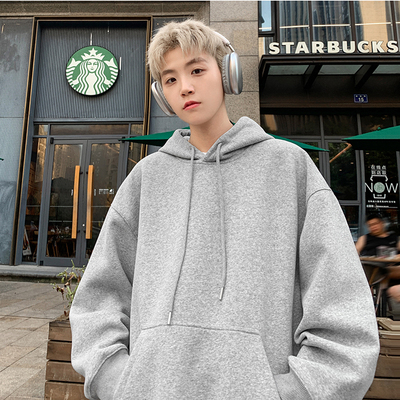 慵懒风重磅秋冬季卫衣连帽