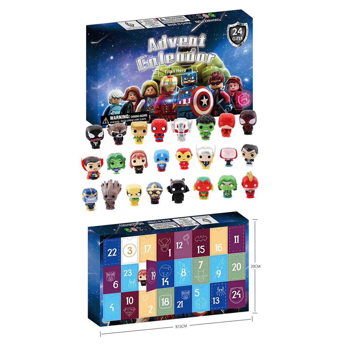 笛头抽抽乐洞洞戳圣诞倒数日历礼盒盲盒倒计时礼复仇者24宝可梦