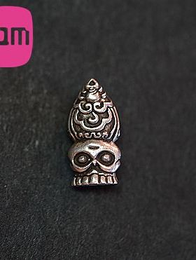 Lam手作 绳墨925银法衣片束绳背云侧挂柏香籽星月diy文玩配饰