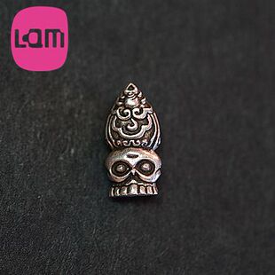 Lam手作 绳墨925银法衣片束绳背云侧挂柏香籽星月diy文玩配饰